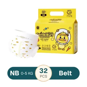 Genkikun Baby Diapers Belt NB - 32 Pcs (0-5kg)