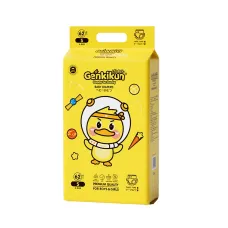 Genkikun Baby Diapers Belt S - 62 Pcs (4-8kg)