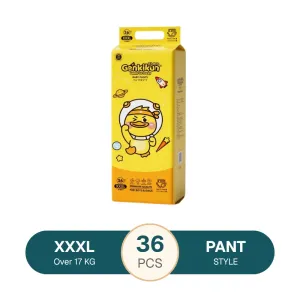 Genkikun Premium Baby Diapers Pant 3XL - 36 Pcs (Over 17kg)