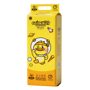 Genkikun Premium Baby Diapers Pant 3XL - 36 Pcs (Over 17kg)
