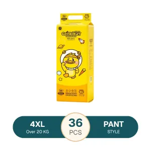 Genkikun Premium Baby Diapers Pant 4XL - 36 Pcs (Over 20kg)