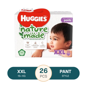 Huggies Naturemade Pants Diaper XXL ( 15+Kg) 26 Pcs