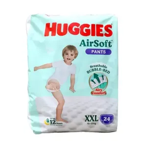 Huggies AirSoft Pant Baby Diaper XXL 15–25kg - 24 pcs