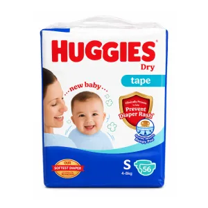 Huggies Dry Belt Diaper S 4-8kg - 56 Pcs