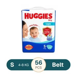 Huggies Dry Belt Diaper S 4-8kg - 56 Pcs