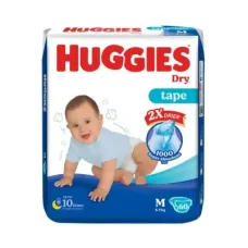 Huggies Dry Medium Belt Diaper 9-14Kg - 60 Pcs (Malaysia)