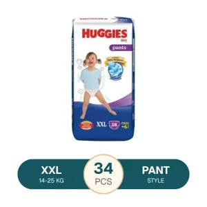 Huggies Dry Pant XXL Diaper 15-25Kg - 34 Pcs (Malaysia)