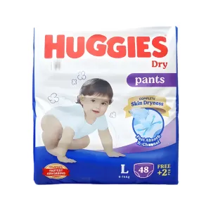 Huggies Dry Large Pant Diaper 9-14Kg - 48 Pcs (Malaysia)