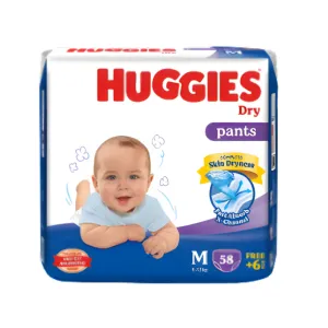 Huggies Dry Medium Pant Diaper 6-12Kg - 58 Pcs (Malaysia)