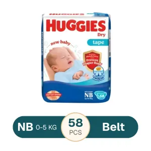 Huggies Dry Tape Baby Diaper (0-5kg) - NB58