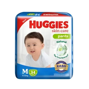 Huggies Skincare Pants M 6-12kg - 34 pcs