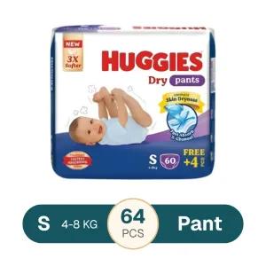 Huggies Dry Small Pants Diaper 4-8Kg- 64pcs Pack
