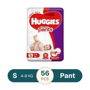 Huggies Wonder Pants Baby Daiper 4-8kg - 56 Pcs