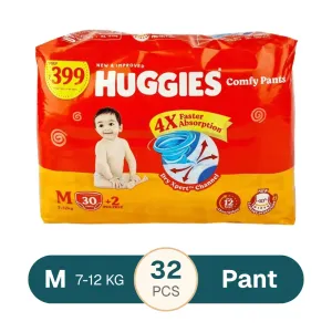 Huggies Wonder Pants Baby Diaper M 7-12kg 32Pcs