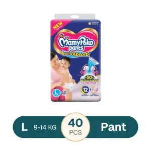 MamyPoko Baby Diaper Pants Large 9-14 kg - 40 pcs
