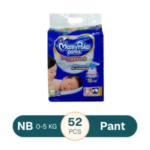 MamyPoko Pants Newborn 0-5 Kg - 52 Pcs (Made in India)