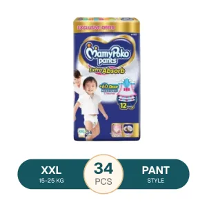 MamyPoko Pants XXL 15-25 Kg - 34 Pcs (Made in India)