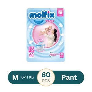 Molfix Baby Diaper Pants Jumbo Midi 6-11 kg 60 Pcs (Made in Turkey)