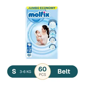 Molfix Jumbo Mini Belt 3-6 Kg 60 Pcs (Made in Turkey)