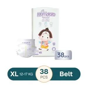 Momotaro Baby Diapers Belt XL - 38 Pcs (12-17kg)