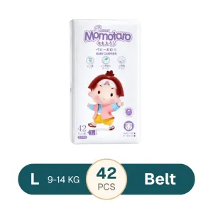 Momotaro Baby Diapers Belt L - 42 Pcs (9-14kg)