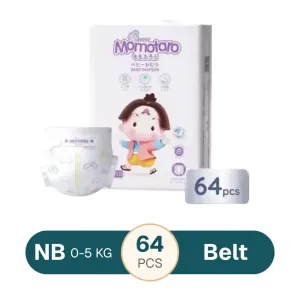 Momotaro Baby Diapers Belt NB - 64 Pcs (0-5kg)