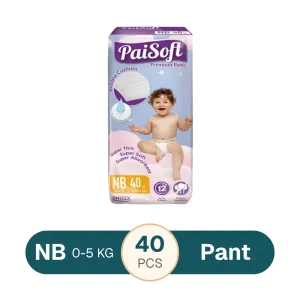 Paisoft Premium Baby Diaper Pants NB 0-5 kg - 40 pcs