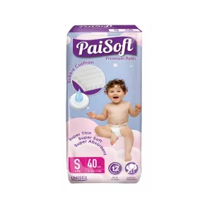 Paisoft Premium Baby Diaper Pants S 4-8 kg - 40 pcs