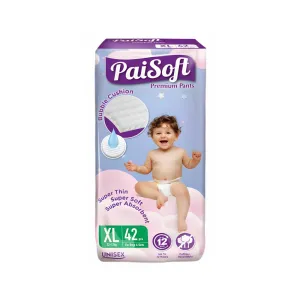 Paisoft Premium Baby Diaper Pants XL 12-17 kg - 42 pcs