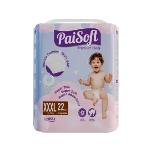 Paisoft Premium Baby Diaper Pants XXXL 18–35 kg - 22 pcs