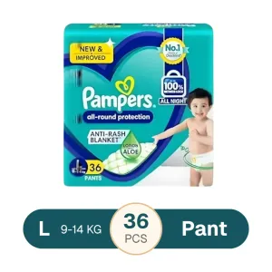 Pampers All round Protection Pants Large 9-14 kg - 36 pcs