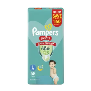 Pampers All round Protection Daiper Pants Large 9-14 kg - 58Pcs