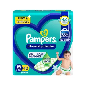 Pampers All round Protection Daiper Pants Medium 7-12kg - 42 Pcs