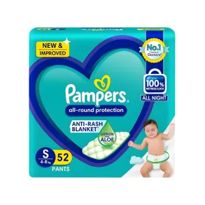 Pampers All round Protection Daiper Pants Small 4-8kg - 52 Pcs