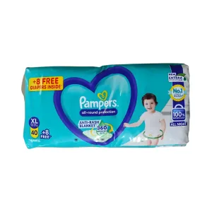 Pampers All round Protection Daiper Pants XL 12-17kg - 48Pcs