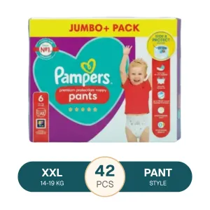 Pampers Premium Protection Nappy Pant Size 6 (14-19kg) 42 Pcs
