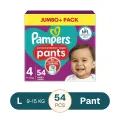 Pampers Premium Protection Nappy Pant Size 4 (9-15kg) 54 Pcs