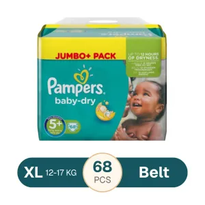Pampers Baby Dry Size 5+ Belt Jumbo Pack 12-17 kg 68 pcs (UK)
