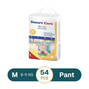Smart Care Ultra Thin Baby Pant Diaper Medium - 6-11Kg 54 Pcs