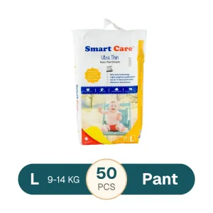 Smart Care Ultra Thin Baby Pant Diaper Large (9-14 Kg) 50 Pcs