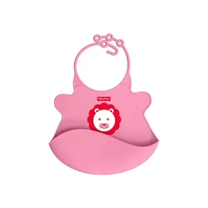 Fisher-Price UltraCare Easy Clean Silicon Baby Bib, (K6-SMKV- WAKA)