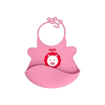 Fisher-Price UltraCare Easy Clean Silicon Baby Bib, (K6-SMKV- WAKA)