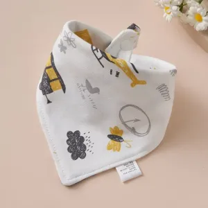 Baby Triangle Cotton Bib - Helicopter Design 