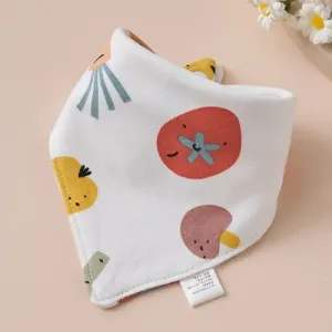 Baby Triangle Cotton Bib - Red Tomato