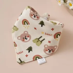 Baby Triangle Cotton Bib - Little Bear 
