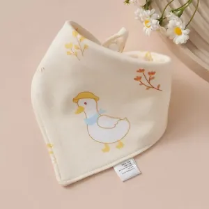 Baby Triangle Cotton Bib - Yellow Goose