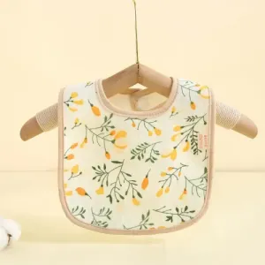 Baby U-Shaped Waterproof Bib - Yellow Flower