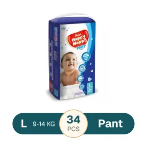 Fresh Happy Nappy Pant Diaper Large 9-14Kg 34 Pcs