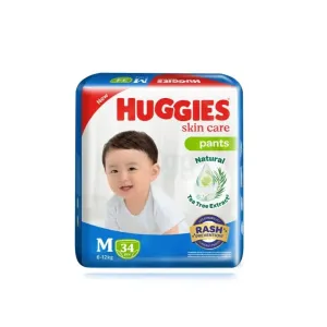 Huggies Skincare Pants M 34's Pack (6-12kg)