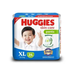 Huggies Wonder Pants Baby Diapers- Extra Large XL 56s (12-17kg) with Bubble Bed